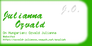 julianna ozvald business card